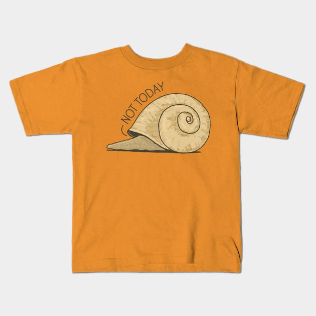 snail in the house Kids T-Shirt by gotoup